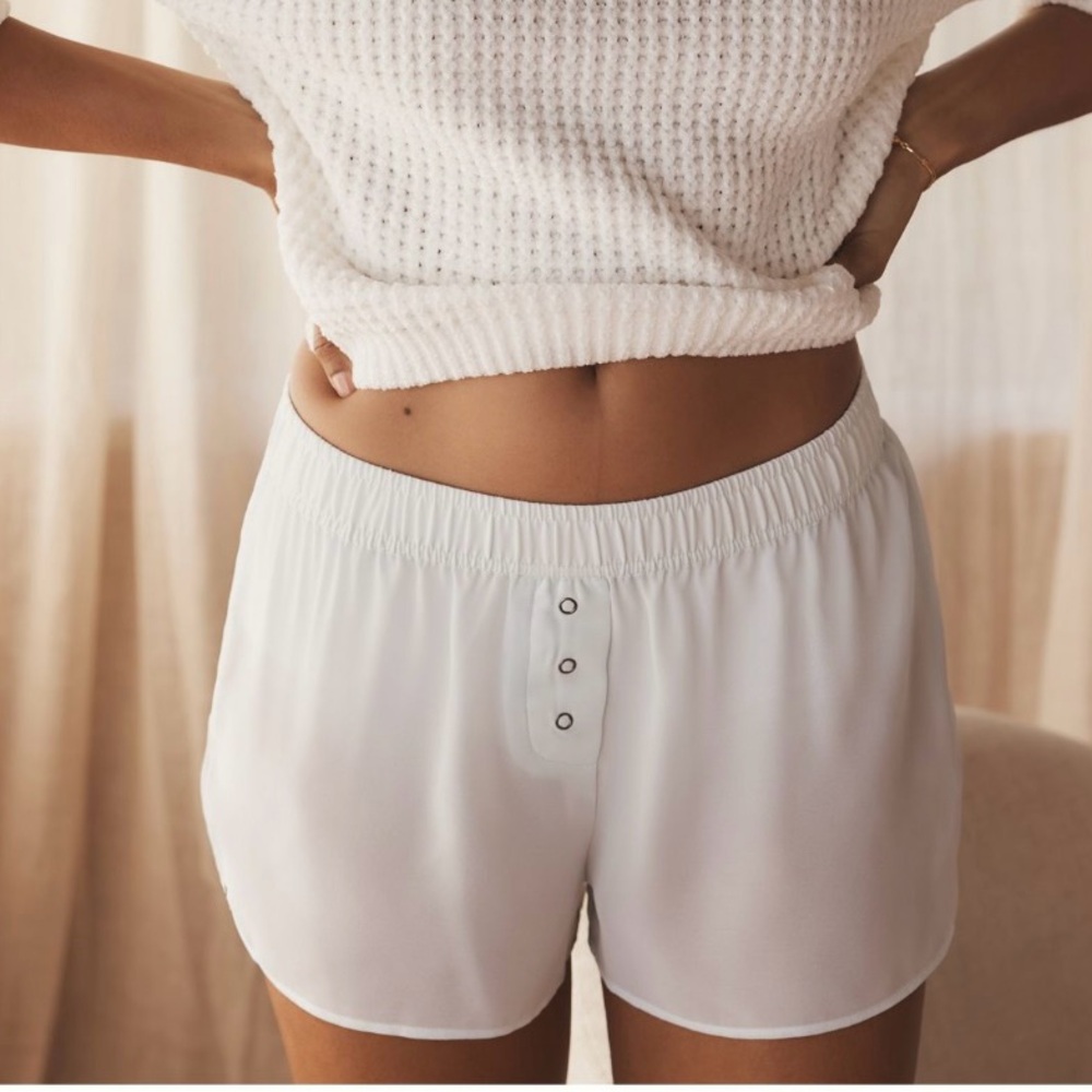 Anthropologie Sheer Soft White Boxer Shorts
NWOT